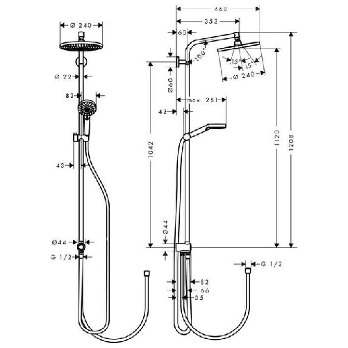 Hansgrohe-Crometta-S-sistema-di-doccia-Cromo