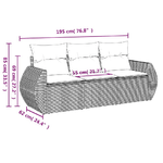 vidaXL Set Divani da Giardino 3 pz con Cuscini in Polyrattan Nero