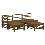 Set Salotto da Giardino 5 pz Miele in Legno Massello di Pino