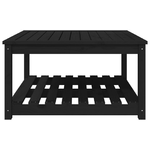 vidaXL Tavolo da Giardino Nero 82,5x82,5x45 cm Legno Massello di Pino