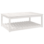 vidaXL Tavolo da Giardino Bianco 121x82,5x45 cm Legno Massello di Pino