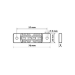 Lampa Luce ingombro a 2 Led, 24V - Bianco