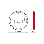 Lampa Dynamic O-Led, Fanale auto posteriore, 3 funzioni, 12-24V - Sinistro