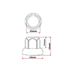 Lampa Set 10 copribulloni in acciaio inox - diametro 33 mm