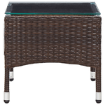 vidaXL Tavolino da Caffè Marrone 60x40x36 cm in Polyrattan