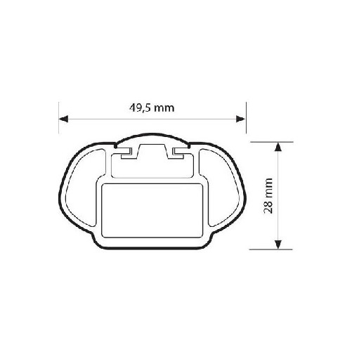 Nordrive Rail-Pro, coppia barre portatutto in alluminio - L - 127 cm
