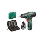 Bosch PSR EASY LI 2+KIT Trapano Avvitatore Compatto con Doppia Batteria Litio 10,8 v e set Accessori 38 pz in Dotazione