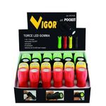 Vigor Espositore Torce Led Colori Assortiti 24 Pezzi