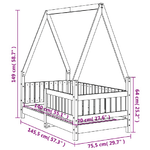 vidaXL Giroletto per Bambini Bianco 70x140cm in Legno Massello di Pino