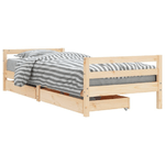 vidaXL Giroletto per Bambini con Cassetti 90x190cm Legno Massello Pino