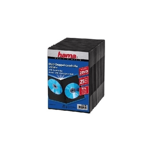 Hama-DVD-Slim-Double-Box-25-Black-2-dischi-Nero