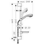 Hansgrohe-Crometta-85-sistema-di-doccia-Cromo