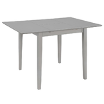 vidaXL Tavolo da Pranzo Estensibile Grigio (80-120)x80x74 cm in MDF