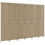 vidaXL Divisorio per Ambienti a 6 Pannelli Beige in Polyrattan