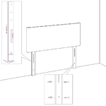 vidaXL Testiera Bianca 80x5x78/88 cm in Similpelle