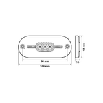 Lampa Luce perimetrale a 5 led con catarifrangente, 24V - Bianco