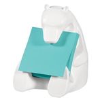 Post-It Dispenser Orso+ricarica Post-it® Super Sticky Z-Notes 76x76mm azzurro acquamarin