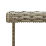 vidaXL Tavolo da Giardino Grigio 109x107x74 cm in Polyrattan e Vetro