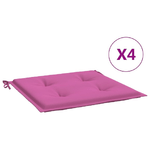 vidaXL Cuscini per Sedia da Giardino 4 pz Rosa 50x50x3 cm in Tessuto