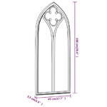 vidaXL Specchio Nero 100x45 cm Ferro per Uso Interno