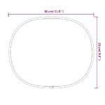 vidaXL Specchio da Parete Dorato 30x25 cm