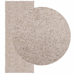 vidaXL Tappeto Shaggy a Pelo Lungo Moderno Beige 80x200 cm