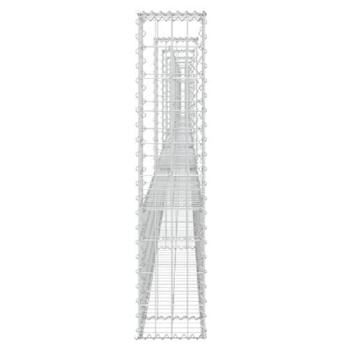 Cesto Gabbione a U con 6 Pali in Ferro 620x20x100 cm