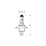 Osram 24V Truckstar - H4 - 75-70W - P43t - 2 pz Scatola Plastica