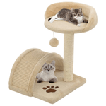 vidaXL Albero per Gatti con Tiragraffi in Sisal 40 cm Beige e Marrone