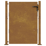 vidaXL Cancello da Giardino 105x130 cm in Acciaio Corten