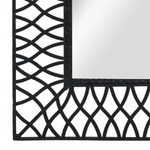 vidaXL Specchio da Parete per Giardino ad Arco 50x80 cm Nero