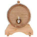 vidaXL Barilotto di vino con Spina in Legno Massello di Rovere 6 L