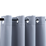 Tende Oscuranti con Anelli in Metallo 2 pz Grigie 140x245 cm
