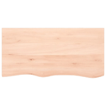 vidaXL Piano Bagno 100x50x4 cm in Legno Massello Non Trattato