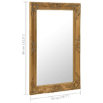 vidaXL Specchio da Parete Stile Barocco 50x80 cm Oro