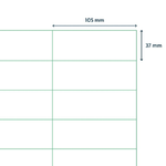 rillprint Etichette Adesive Autoadesive 105x37 mm 500 Fogli Bianche