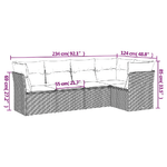 vidaXL Set Divano da Giardino 5 pz con Cuscini Grigio in Polyrattan