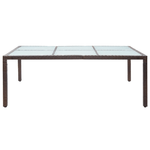 vidaXL Tavolo da Pranzo da Giardino Marrone 200x150x74cm in Polyrattan