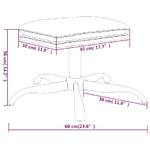 vidaXL Poggiapiedi Crema 60x60x36 cm in Tessuto e Similpelle