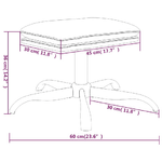 vidaXL Sgabello Grigio Chiaro 60x60x36 cm in Microfibra