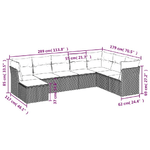 vidaXL Set Divano da Giardino 8 pz con Cuscini Grigio in Polyrattan