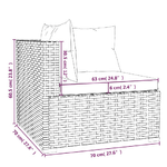 Set Divani da Giardino 6 pz con Cuscini in Polyrattan Marrone