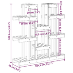 Supporto Piante Bianco 104,5x25x109,5 cm Legno Massello di Pino