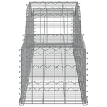 vidaXL Cesti Gabbioni ad Arco 7 pz 300x50x40/60 cm Ferro Zincato