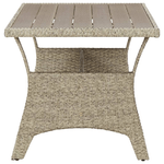 Tavolo da Giardino Grigio 130x70x66 cm in Polyrattan