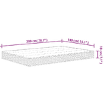 vidaXL Materasso a Molle Bonnel Medio 140x200 cm