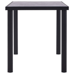 vidaXL Tavolo da Pranzo Nero e Grigio Cemento 140x70x75 cm in MDF