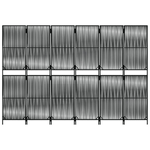 vidaXL Divisorio per Ambienti a 6 Pannelli Nero in Polyrattan