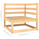 vidaXL Set Divani da Giardino 10 pz con Cuscini Legno Massello di Pino