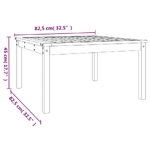 vidaXL Tavolo da Giardino Bianco 82,5x82,5x45cm Legno Massello di Pino